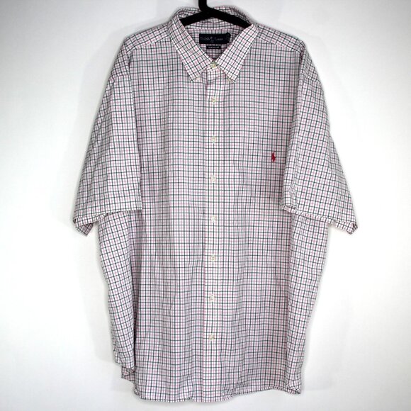 Polo Ralph Lauren Mens 3XB 3XL Big Grid Button Up Shirt O944 - Picture 1 of 4